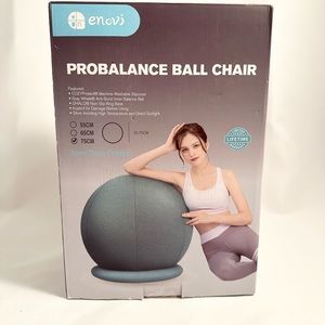 ENOVI ProBalance Ball Chair Yoga Exercise Ball Chair 75cm Beige